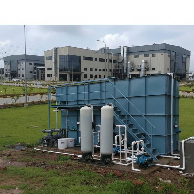 Large scale industrial effluent treatment tanks